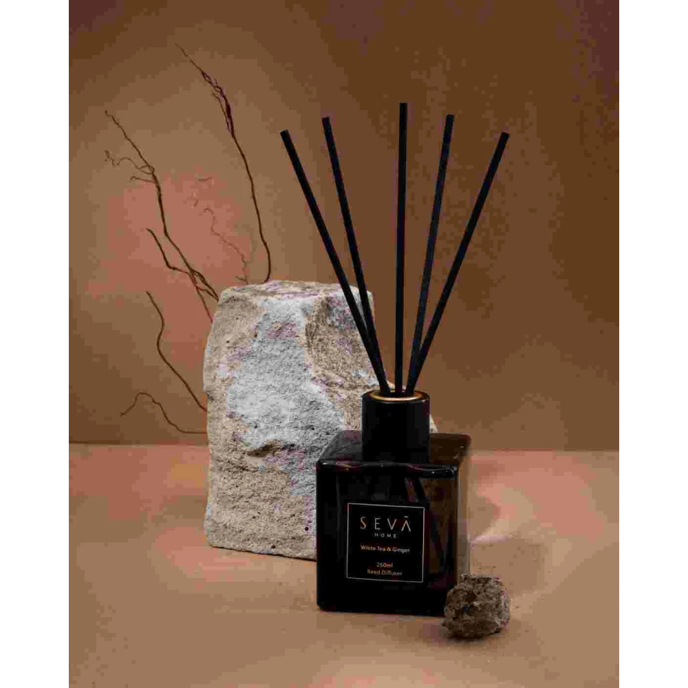White Tea Reed Diffuser – 250ml | Refreshing Aromatherapy with Ginger & Floral Notes