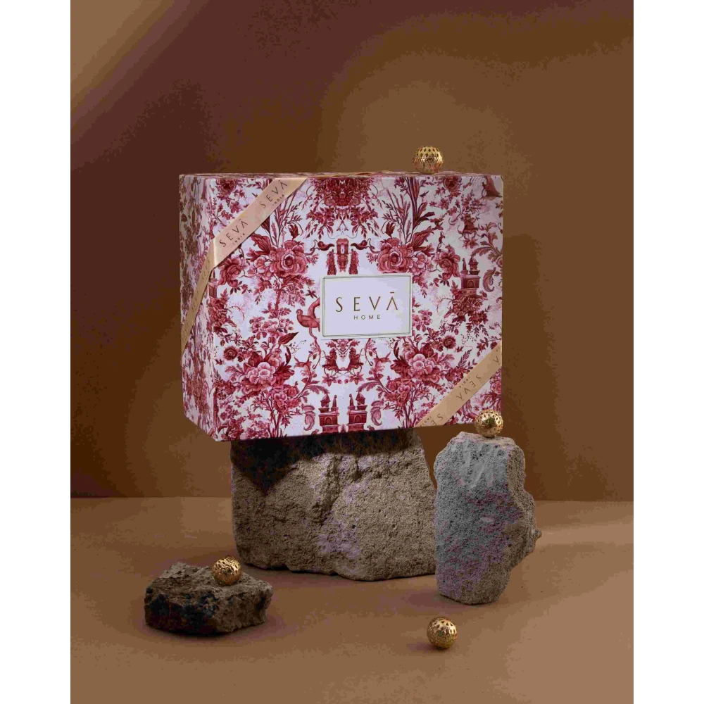 Festive Grande Gift Hamper – Red Edition | Luxury Set with Reed Diffuser, Classic Gold Candle & Closet Freshener | Seva Home