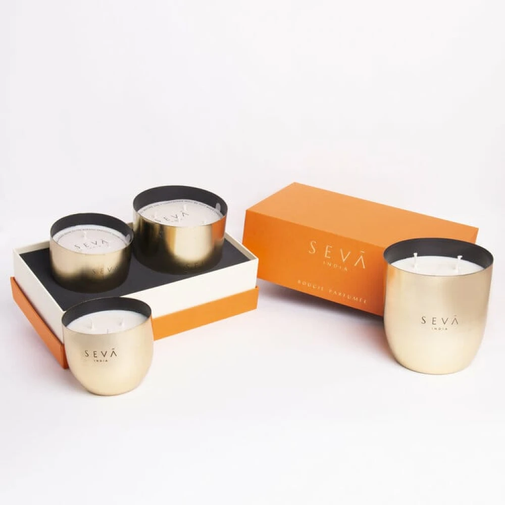 Heirloom Bloom Scented Candle – Large Gold Jar – 55-Hour Soy Wax Luxury Candle