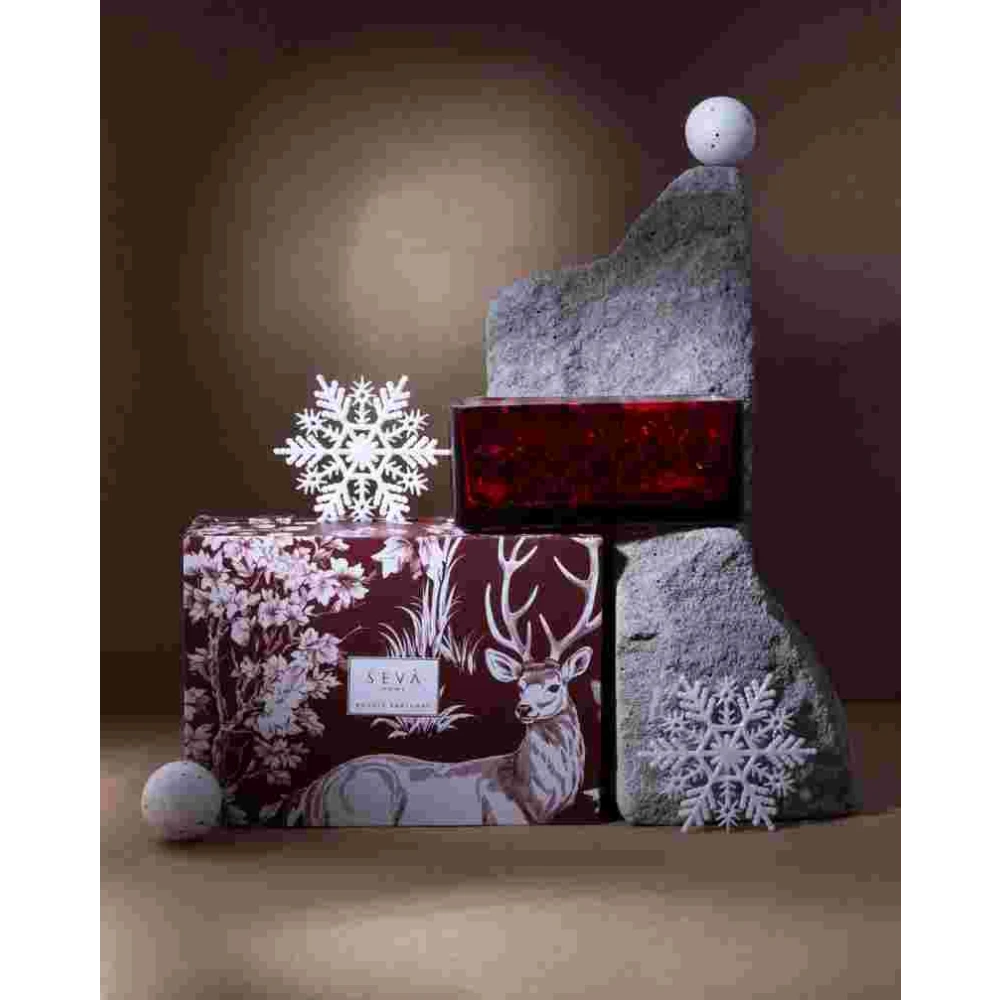 Ruby Jewel Candle – Reindeer | Winter Woods Fragrance | 40-Hour Burn Time