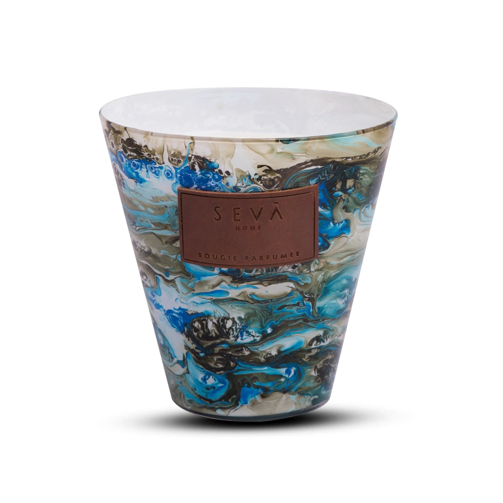 Avante Garde Aqua Candle – Large Marble Glass Jar Edition