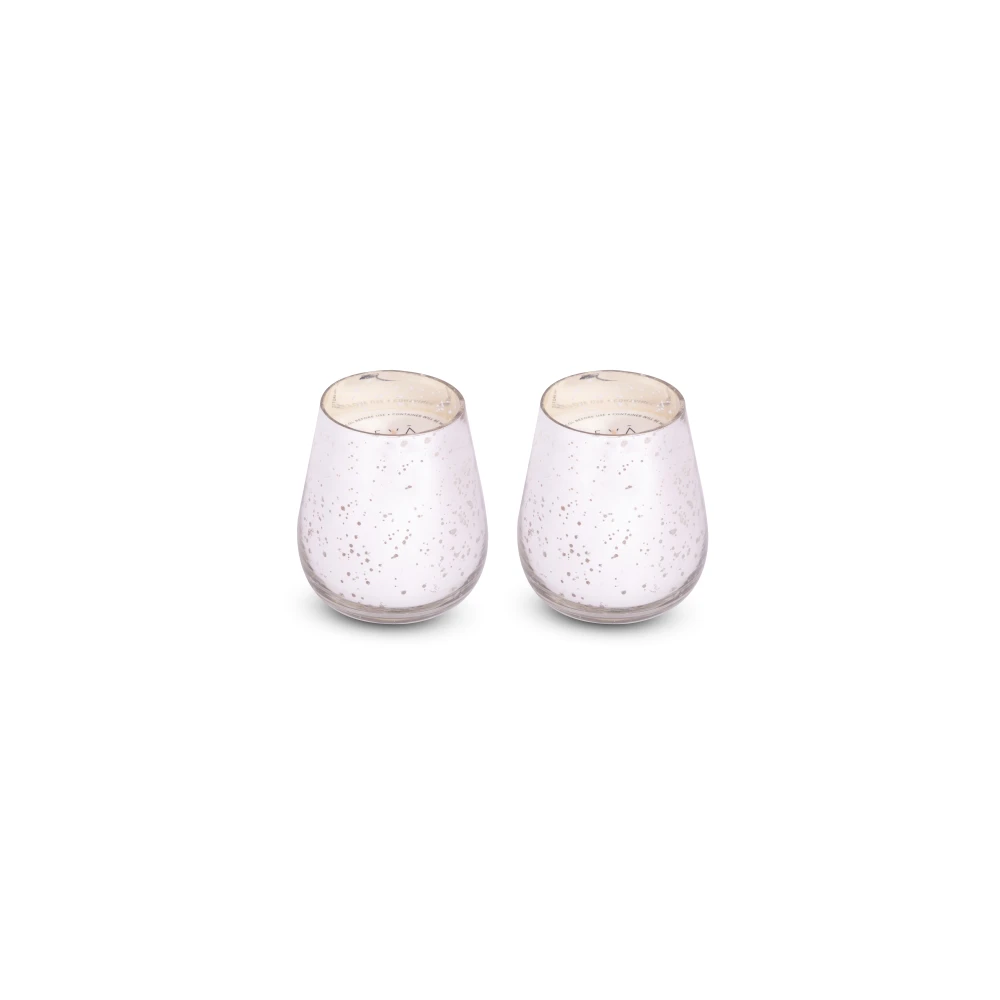 Royal Candle Set of 2 (Silver) – Blanc | Tropical Vanilla & Coconut Soy Candles